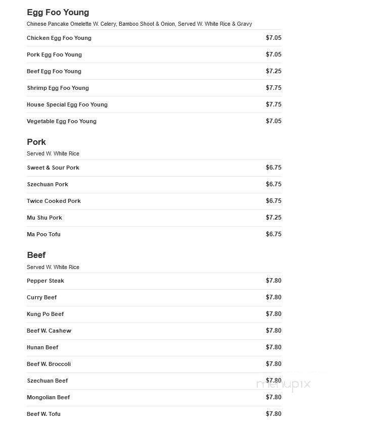 King Buffet - Everett, WA menu_pic