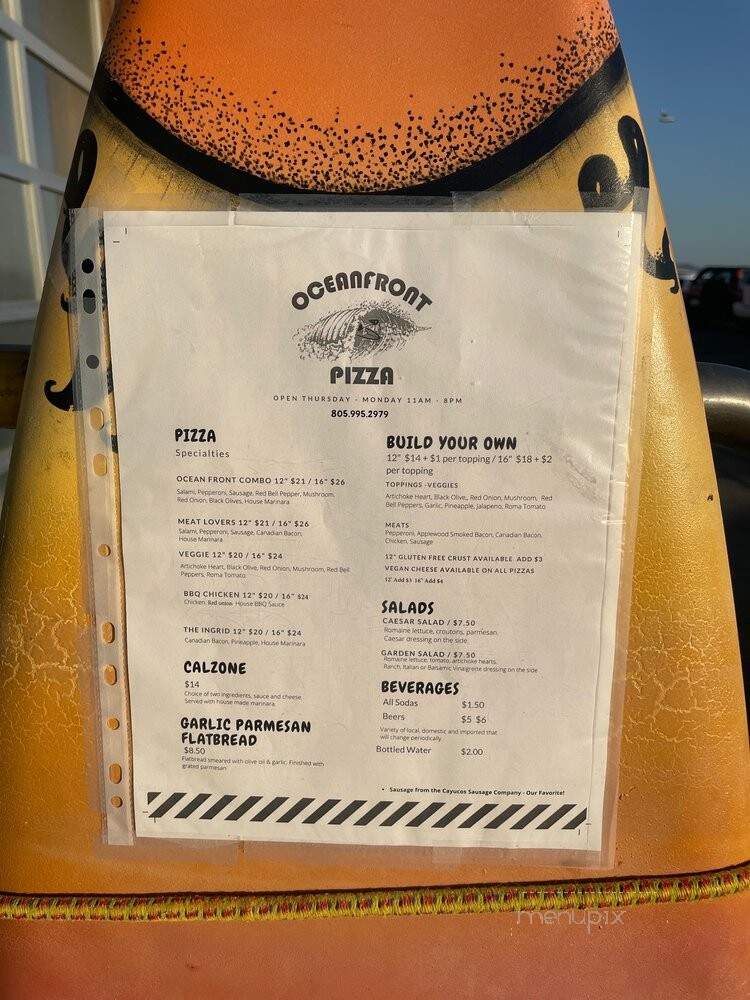 Ocean Front Pizza - Cayucos, CA