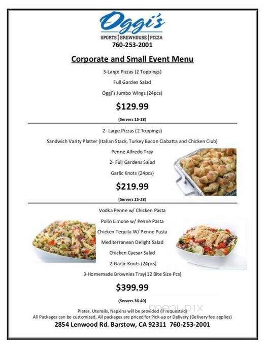 Oggi's Barstow - Barstow, CA menu_pic