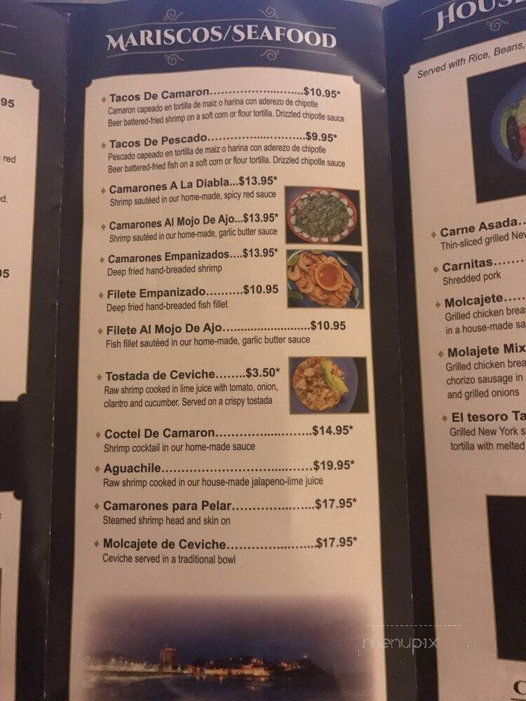 El Tesoro Mazatlan - Vallejo, CA menu_pic