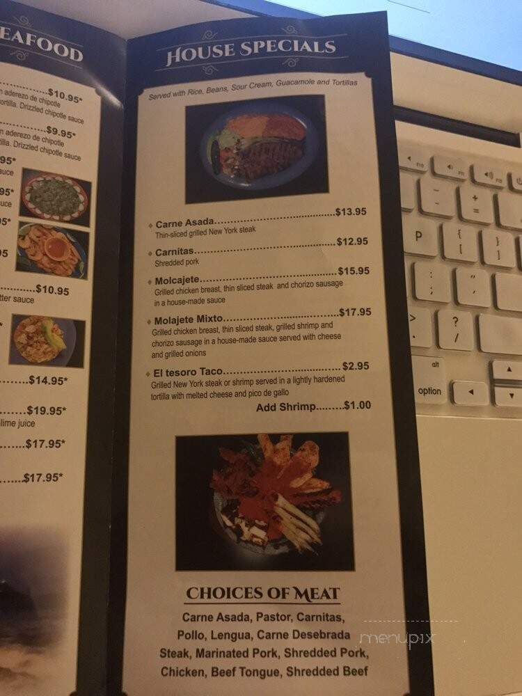 El Tesoro Mazatlan - Vallejo, CA menu_pic