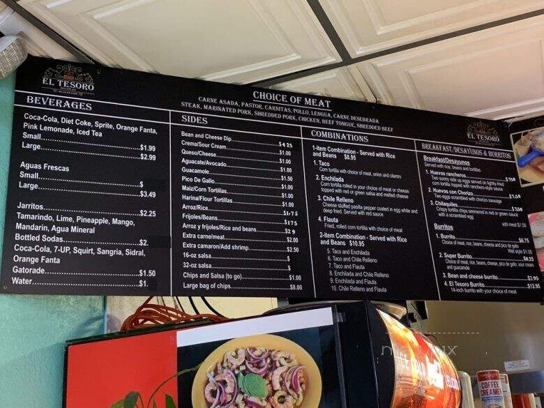 El Tesoro Mazatlan - Vallejo, CA menu_pic
