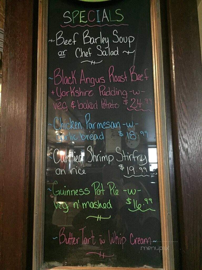 The Red George Public House - Prescott, ON menu_pic