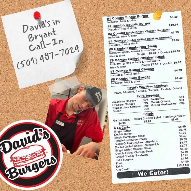 David's Burgers - Bryant, AR menu_pic
