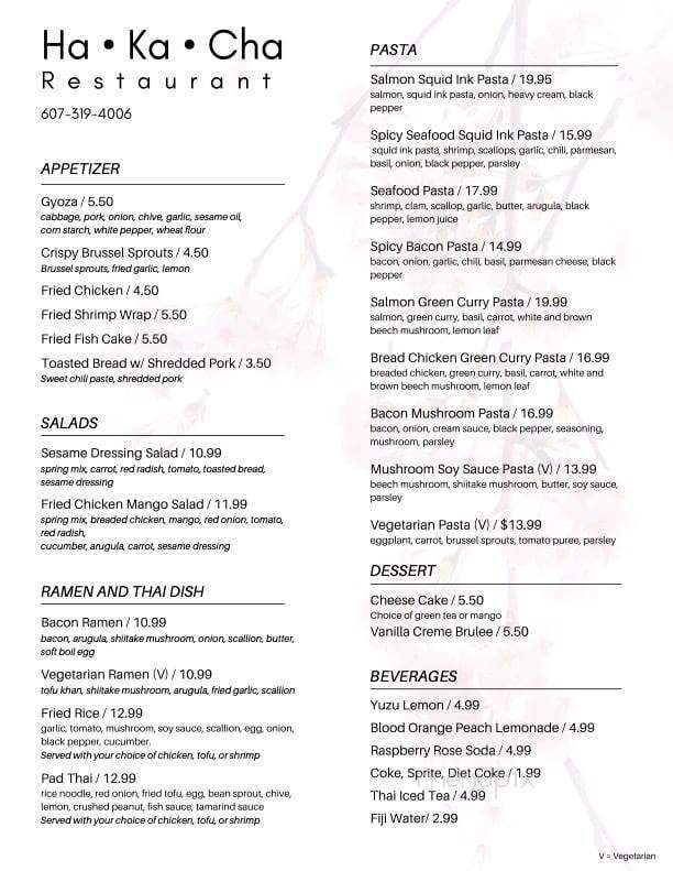 Hakacha Restaurant - Ithaca, NY menu_pic