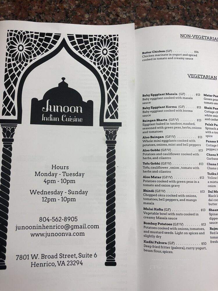 Junoon Indian Cuisine - Henrico, VA