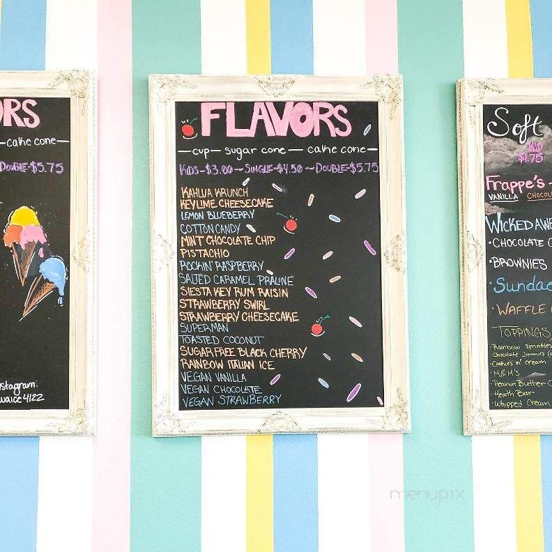 Wicked Awesome Ice Cream Emporium - Bradenton, FL menu_pic