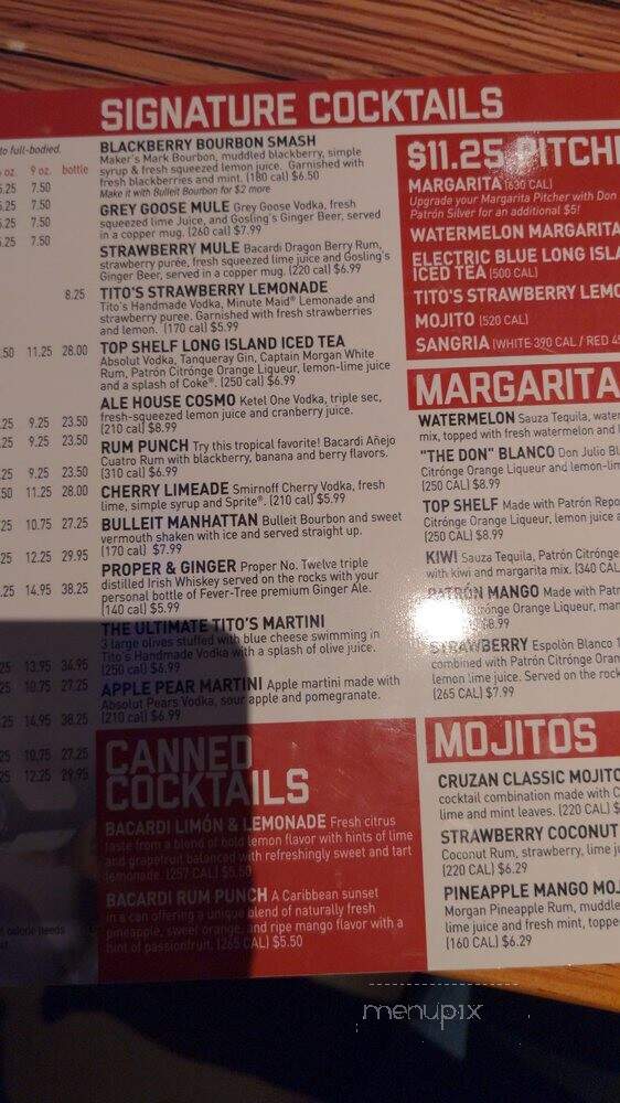 Miller's Ale House - Kennesaw, GA menu_pic