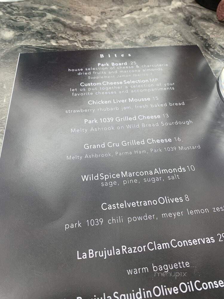 Park 1039 - San Luis Obispo, CA menu_pic