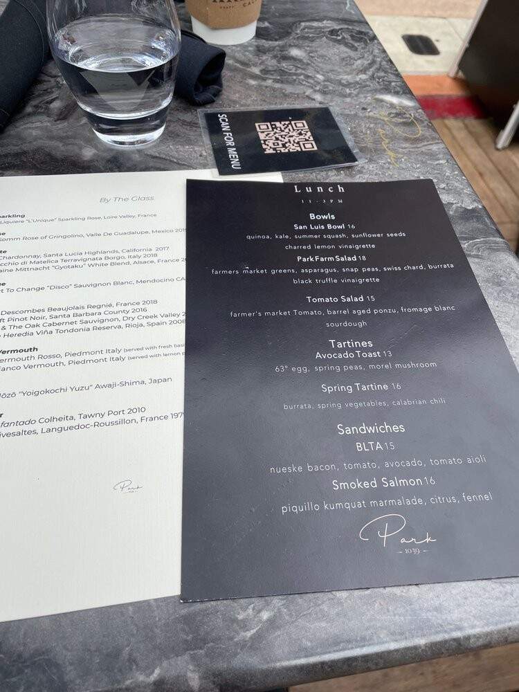 Park 1039 - San Luis Obispo, CA menu_pic
