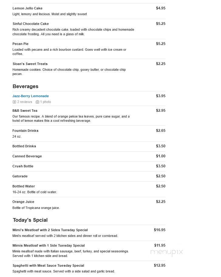 The Kitchen by B&B Catering - Oklahoma City, OK menu_pic