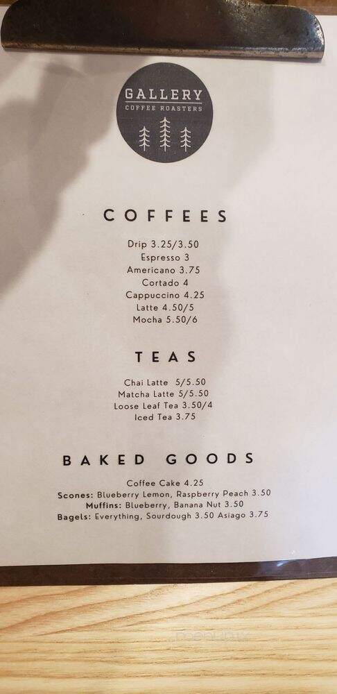Gallery Coffee - Woodland, CA menu_pic