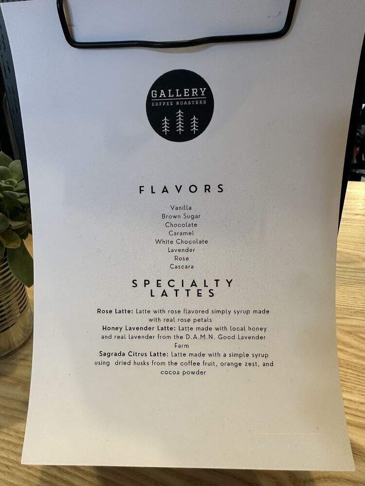 Gallery Coffee - Woodland, CA menu_pic