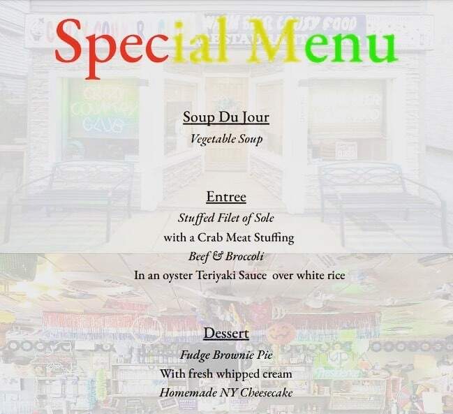 Crazy Country Club - Hawley, PA menu_pic