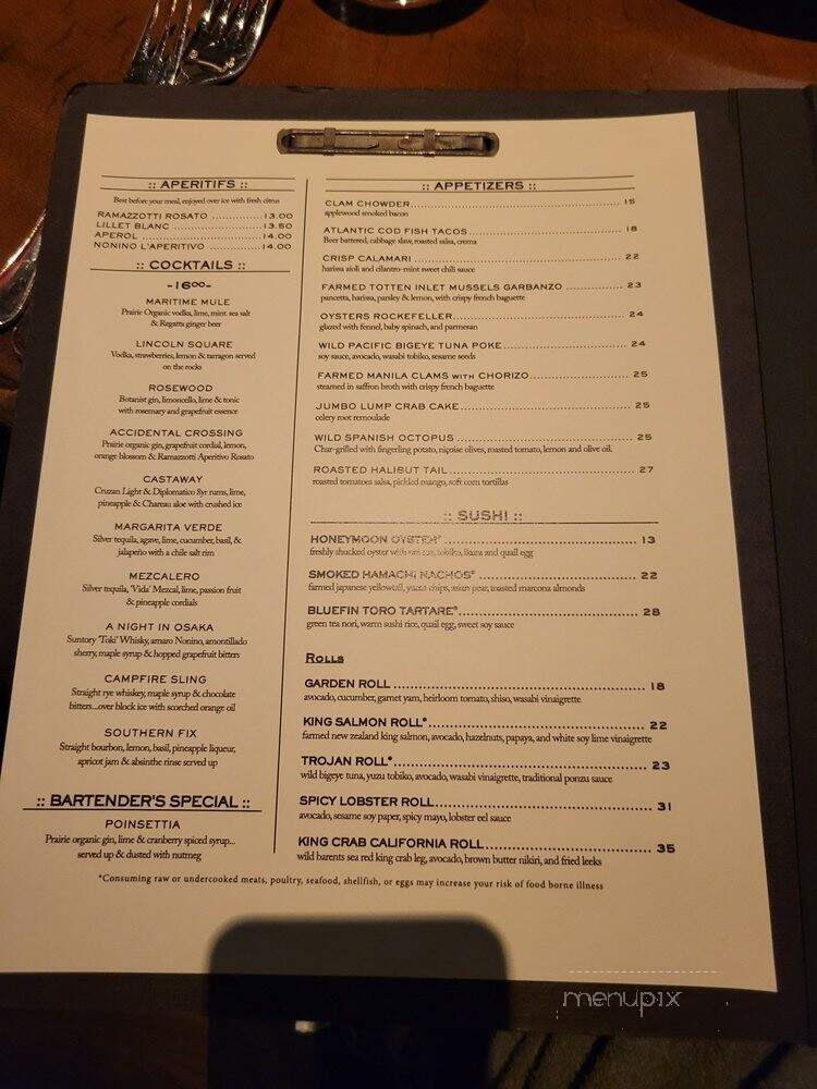 Water Grill Bellevue - Bellevue, WA menu_pic