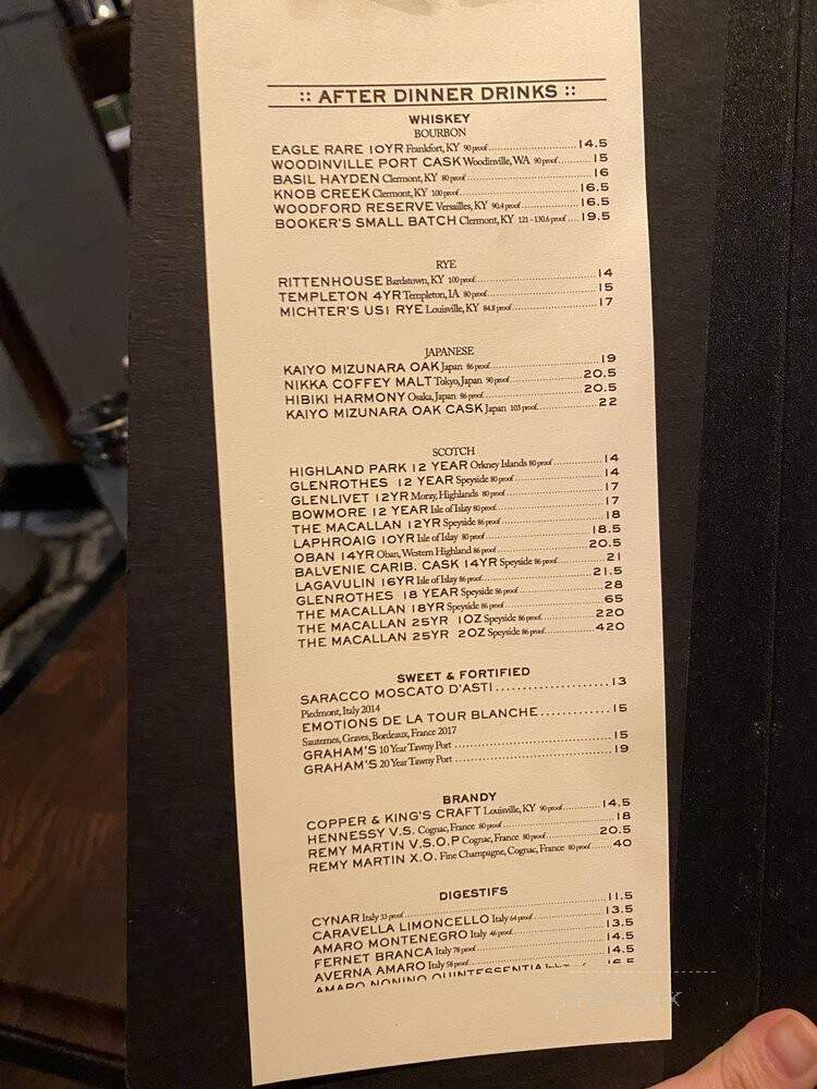 Water Grill Bellevue - Bellevue, WA menu_pic
