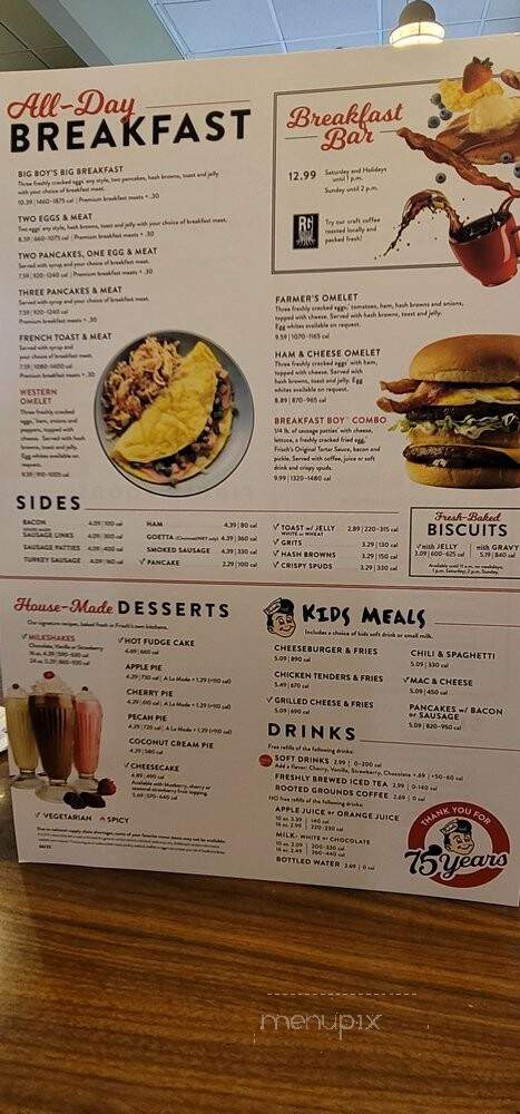 Frisch's Big Boy Restaurant - Richmond, IN menu_pic