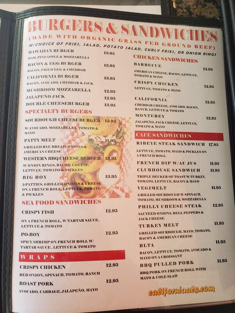 California Al's Restaurant - Lodi, CA menu_pic
