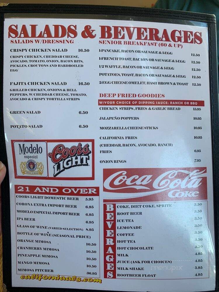 California Al's Restaurant - Lodi, CA menu_pic