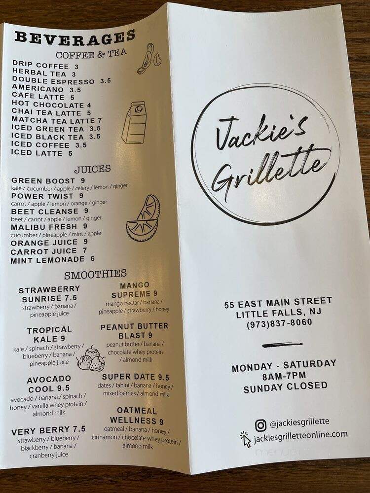 Jackie's Grillette - Little Falls, NJ menu_pic