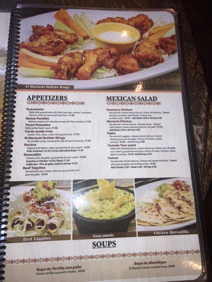 El Mariachi - Encino, CA menu_pic