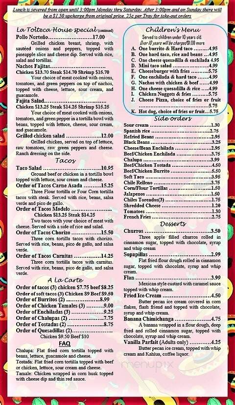 La Tolteca - Prince Frederick, MD menu_pic