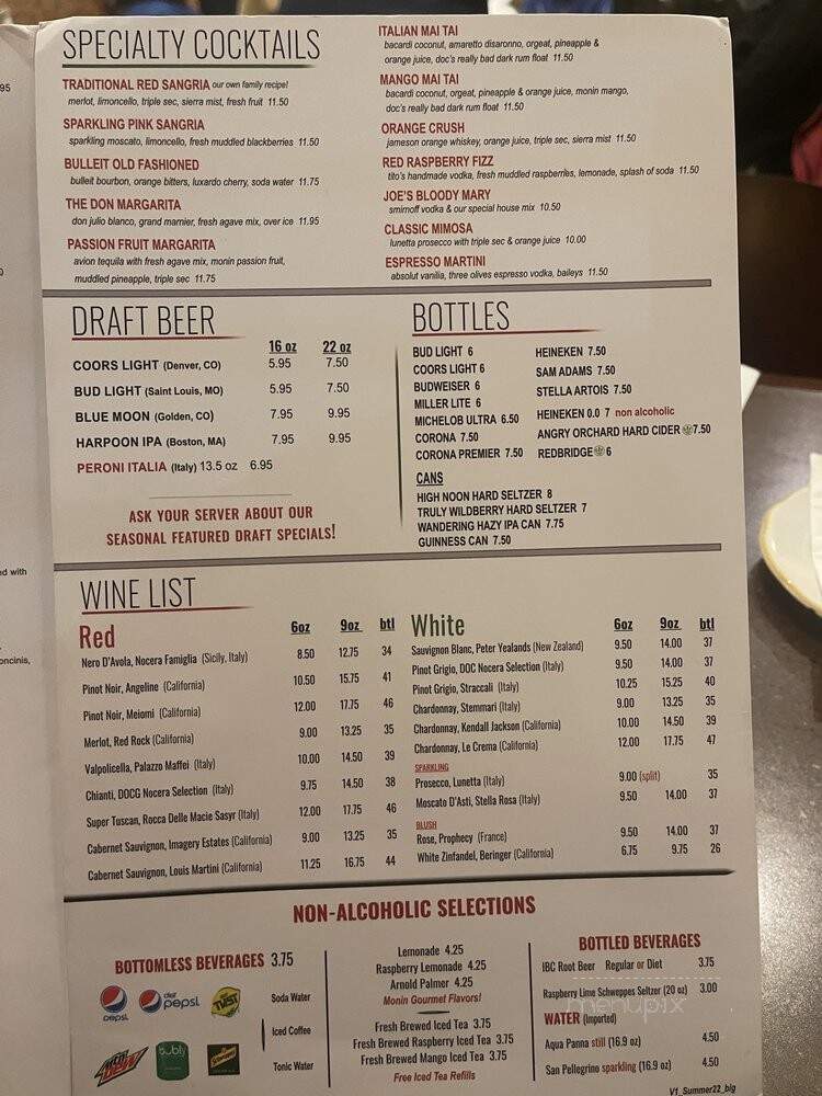 Chateau Restaurant - Braintree, MA menu_pic