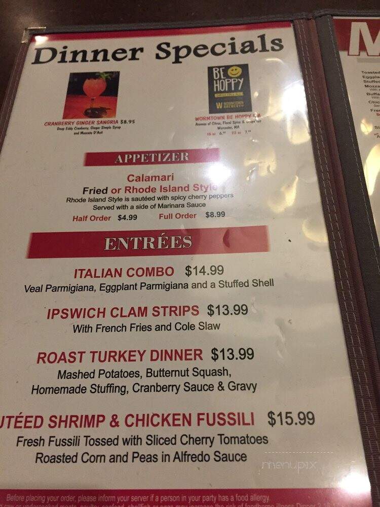 Chateau Restaurant - Braintree, MA menu_pic