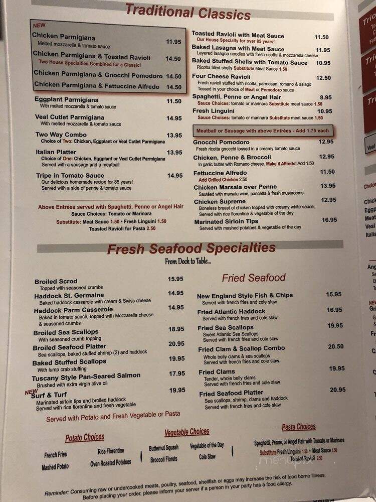 Chateau Restaurant - Braintree, MA menu_pic
