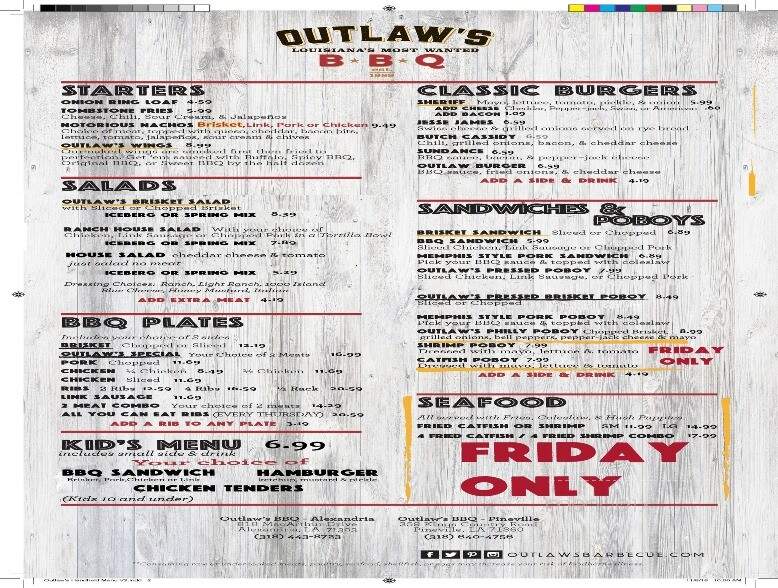 Outlaw's Barbecue - Pineville, LA