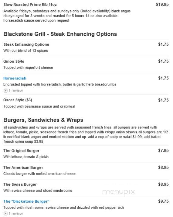 Blackstone Bar & Grill - Yorkville, IL