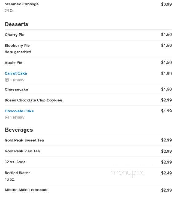 Golden Corral Steakhouse Buffet - Grand Rapids, MI menu_pic