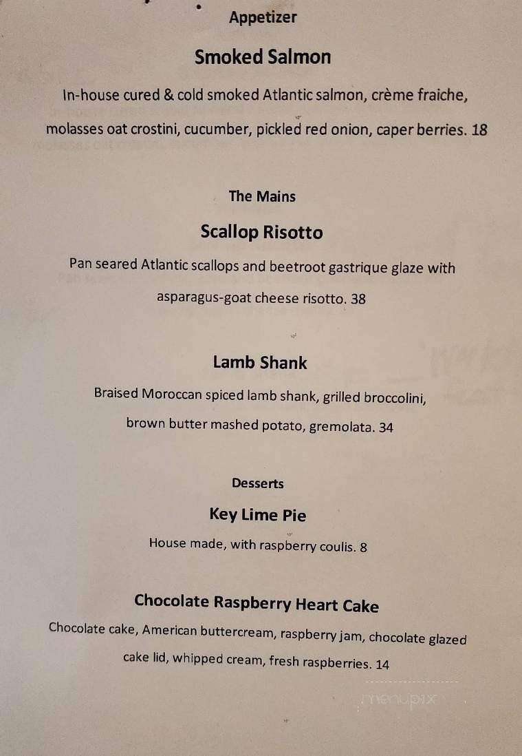 Palate Restaurant & Cafe - Fredericton, NB menu_pic