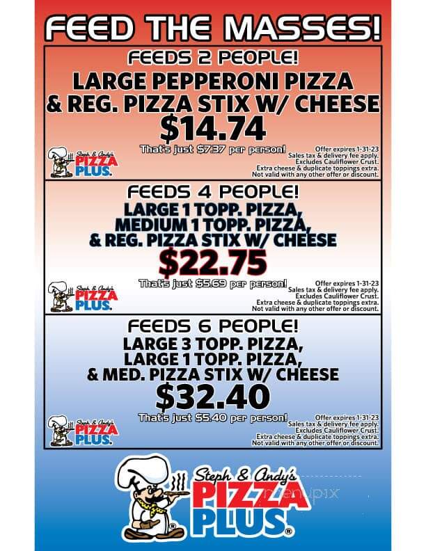 Pizza Plus - Blaine, TN menu_pic
