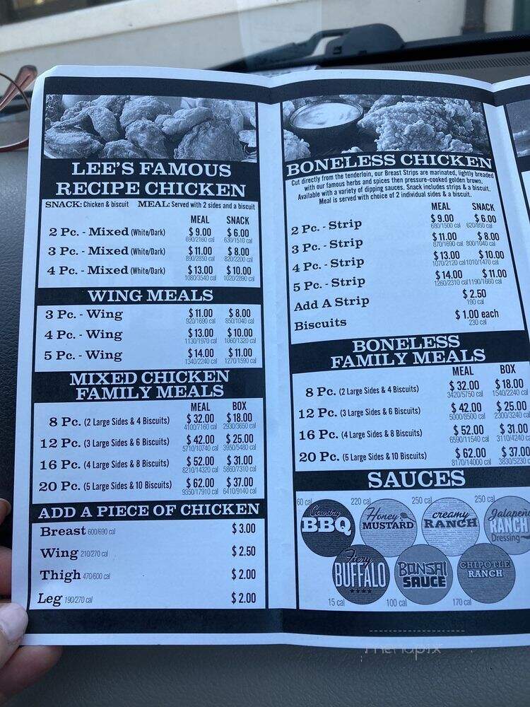 Lee's Famous Recipe Chicken - Richmond, VA menu_pic
