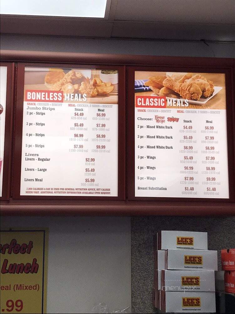 Lee's Famous Recipe Chicken - Richmond, VA menu_pic