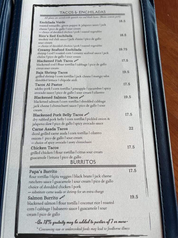 Azul Restaurant & Lounge - Mill Creek, WA menu_pic