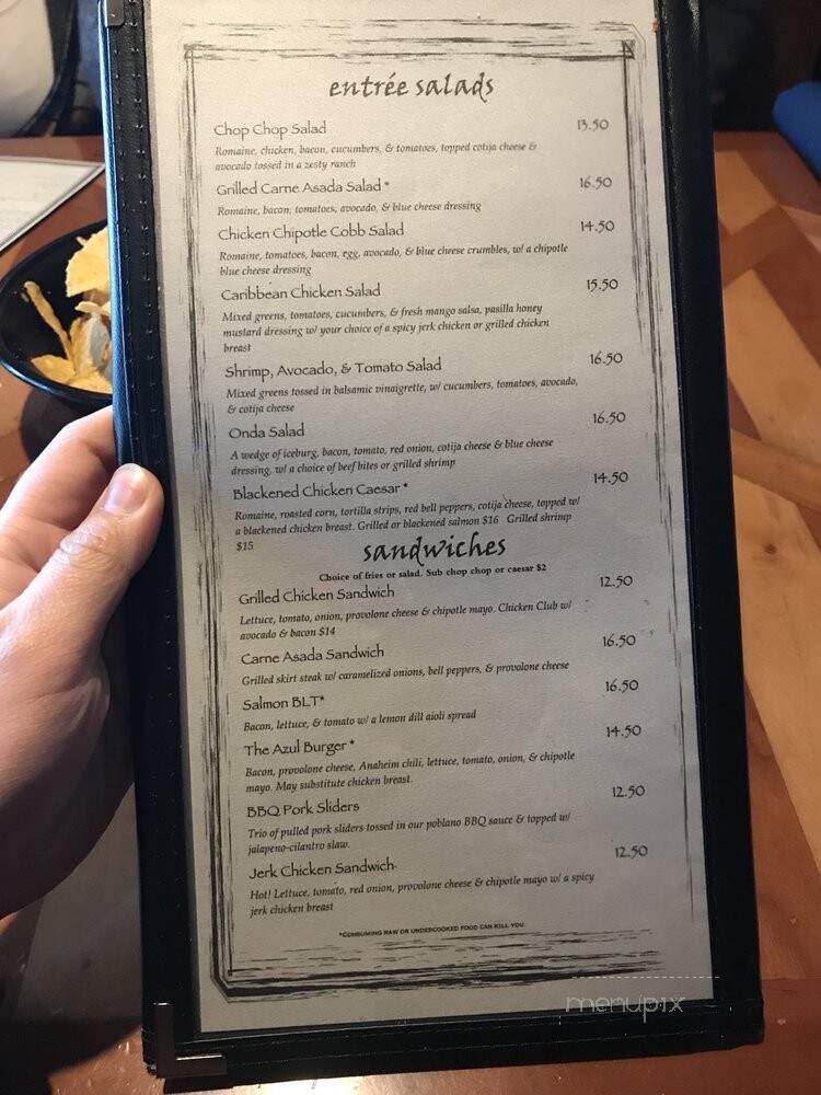 Azul Restaurant & Lounge - Mill Creek, WA menu_pic