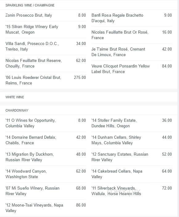 Bistro San Martin - Arlington, WA menu_pic