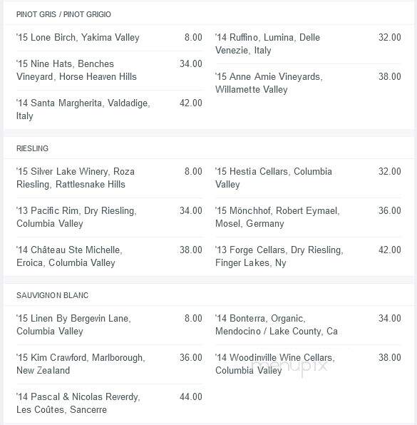 Bistro San Martin - Arlington, WA menu_pic