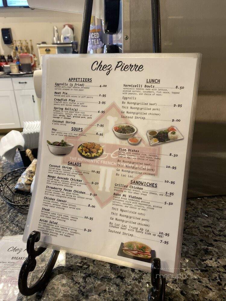 Chez Pierre French Bakery And Cafe On Harrison, Lakeview - New Orleans, LA menu_pic