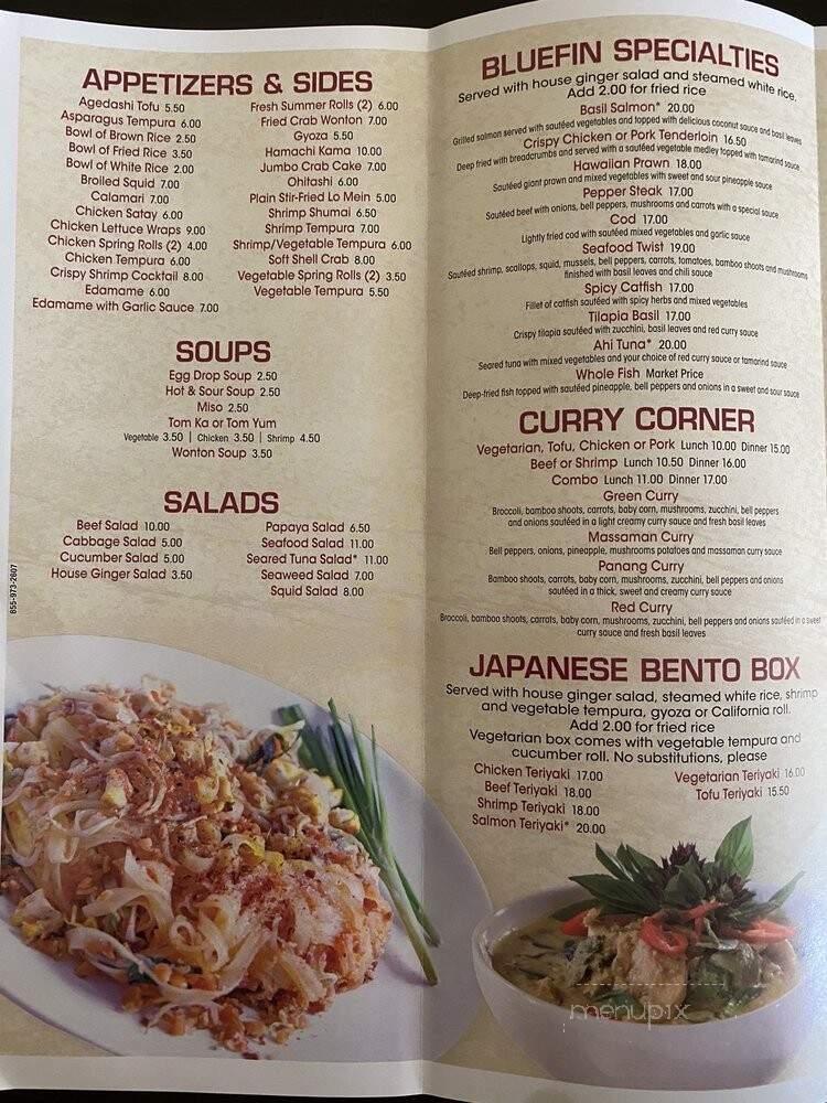Bluefin Sushi & Thai - Brentwood, TN menu_pic