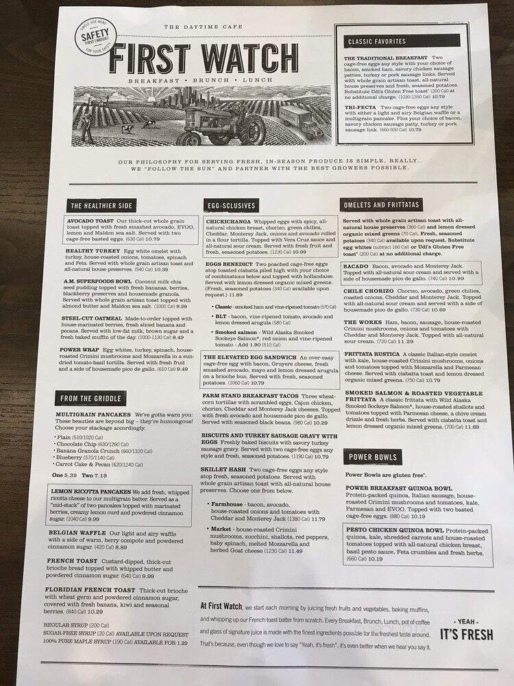 First Watch - Suffolk, VA menu_pic