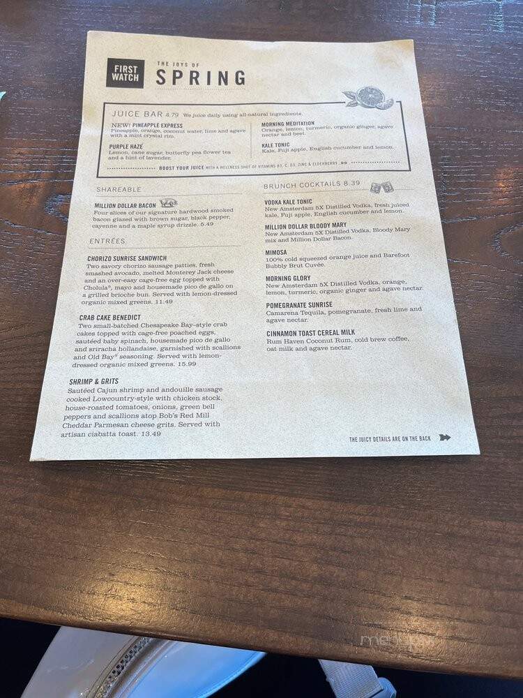 First Watch - Suffolk, VA menu_pic