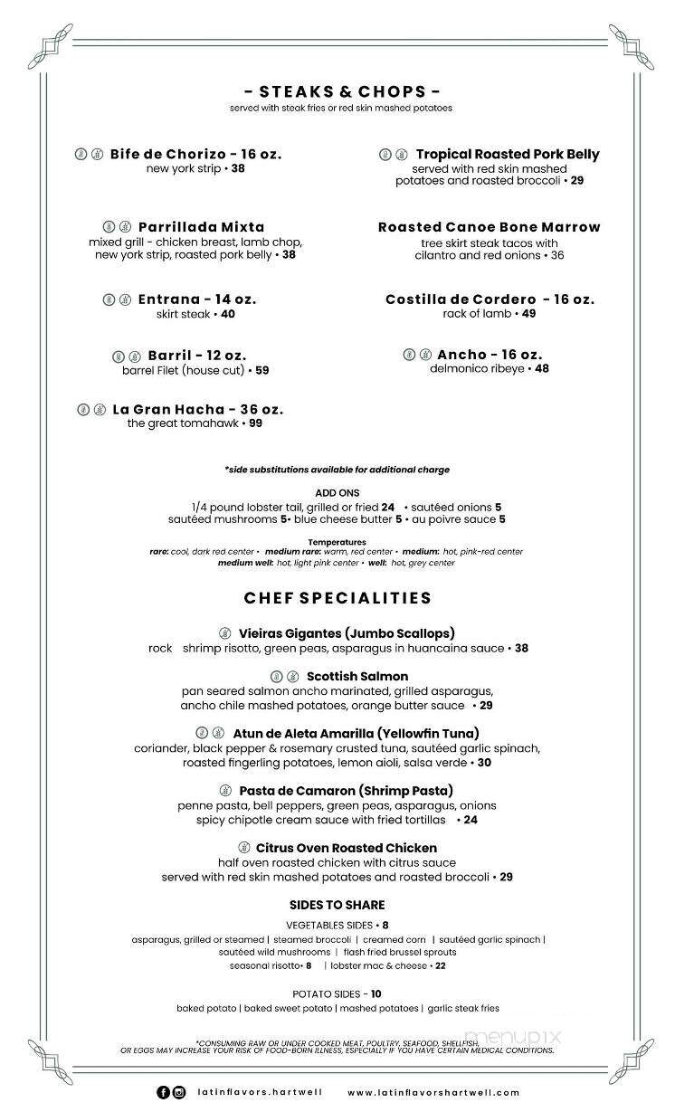 Latin Flavors - Hartwell, GA menu_pic