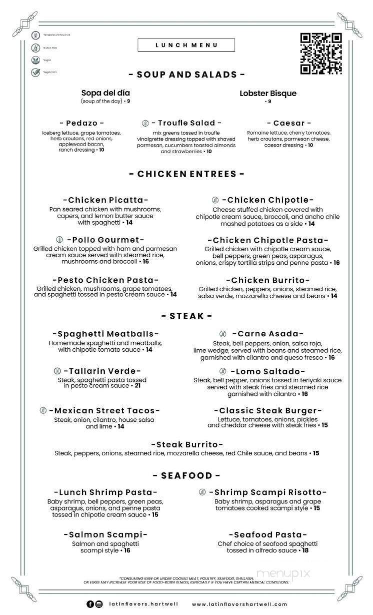 Latin Flavors - Hartwell, GA menu_pic