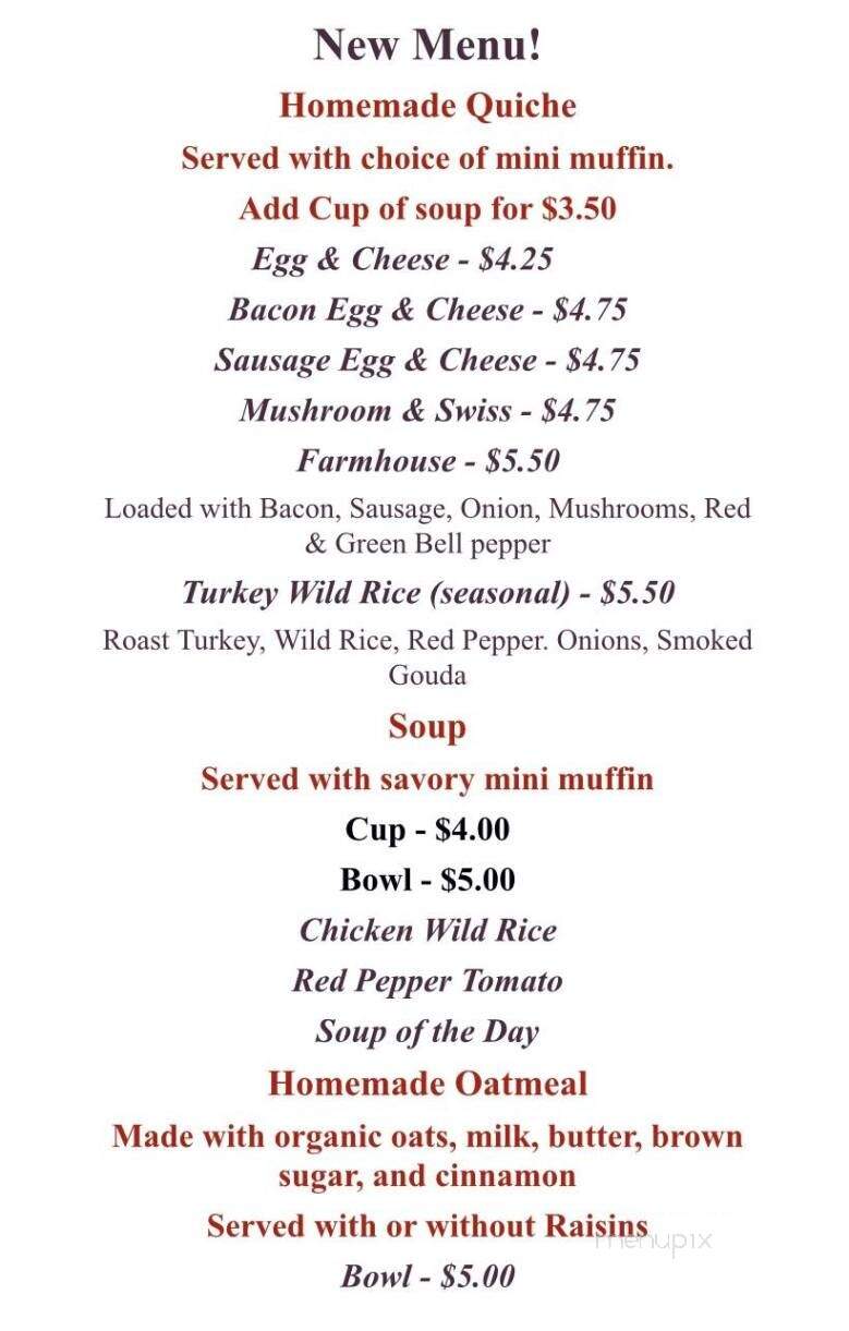 Evergreen CoffeeHouse - Wyoming, MN menu_pic