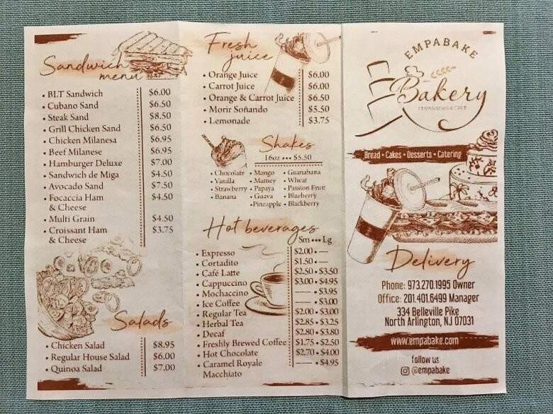 EmpaBake - North Arlington, NJ menu_pic