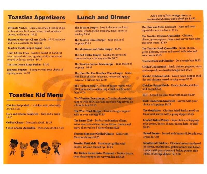 Toastiez - Greenville, IL menu_pic