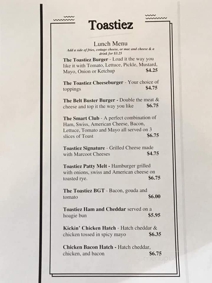 Toastiez - Greenville, IL menu_pic
